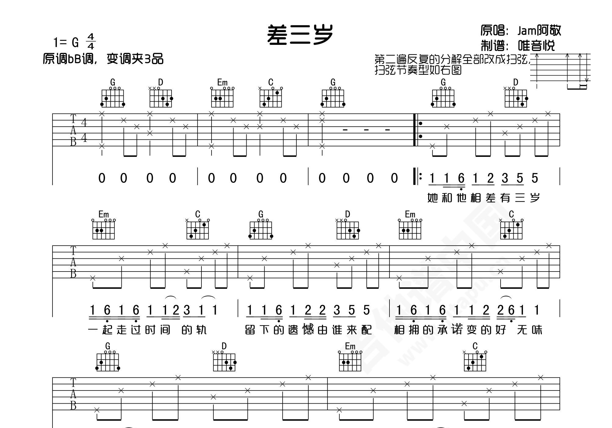 十七岁吉他谱 - 刘德华 - C调吉他弹唱谱 - 琴谱网