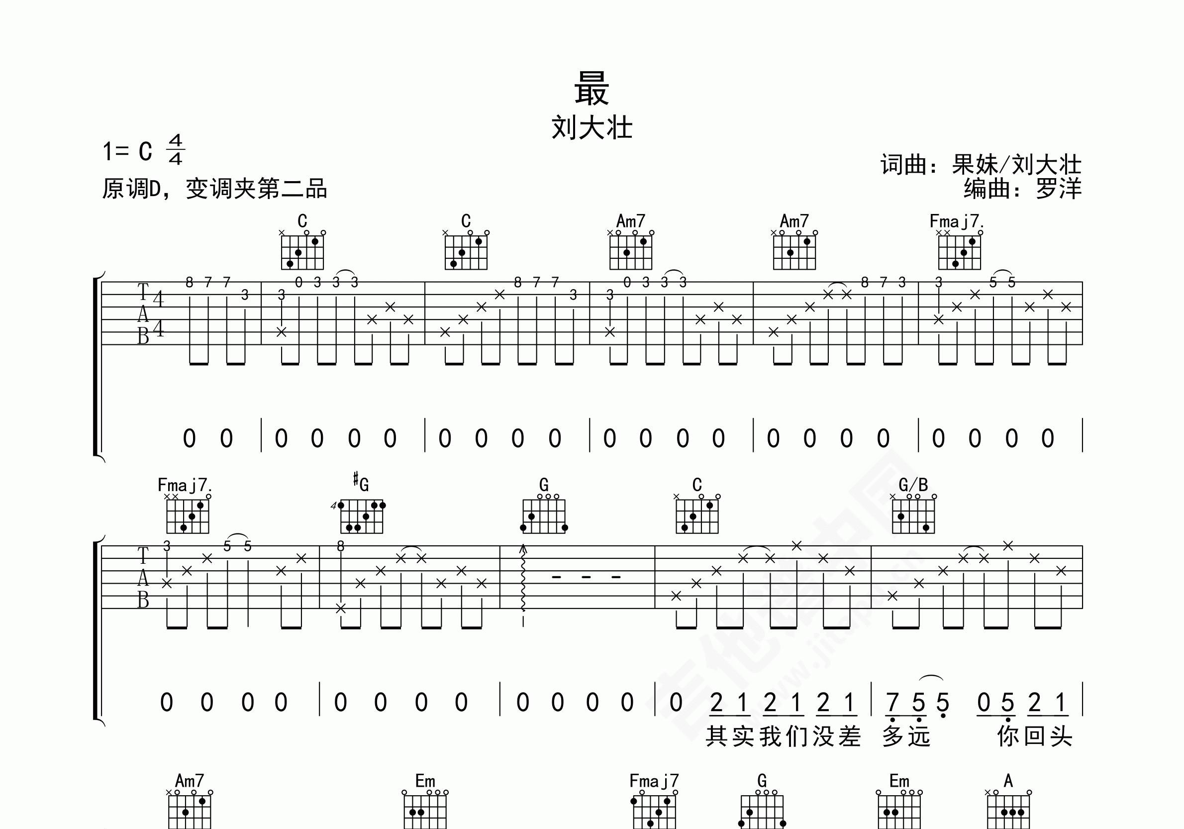 东北民谣吉他谱_方磊,音频怪物,宋宇宁_F调弹唱87%现场版 - 吉他世界