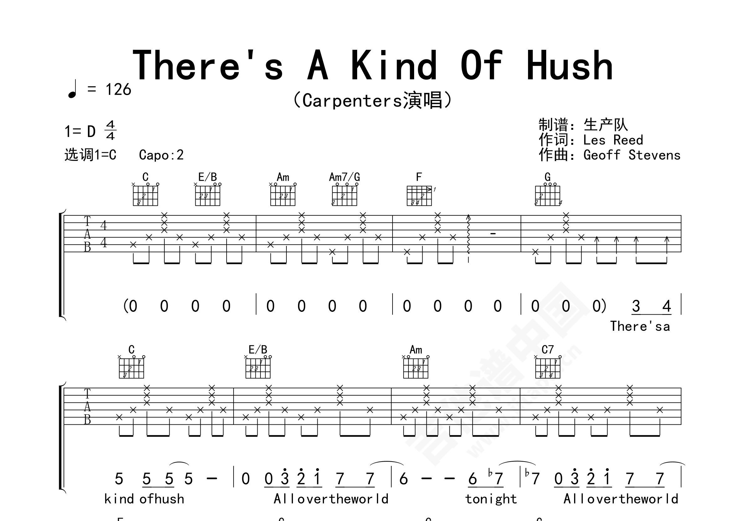 Hush 吉他谱-虫虫吉他谱免费下载